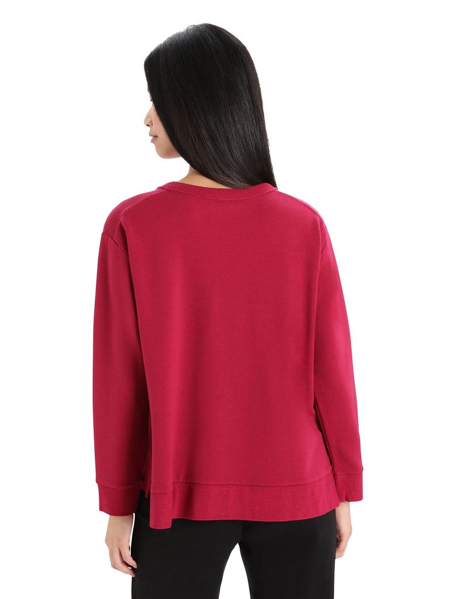 Bluzy Icebreaker RealFleece™ Merino Dalston Long Sleeve Damskie Różowe | PL 1334ILHS